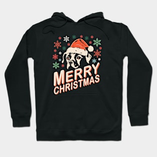 Funny Dog Santa Merry Christmas Vintage Hoodie